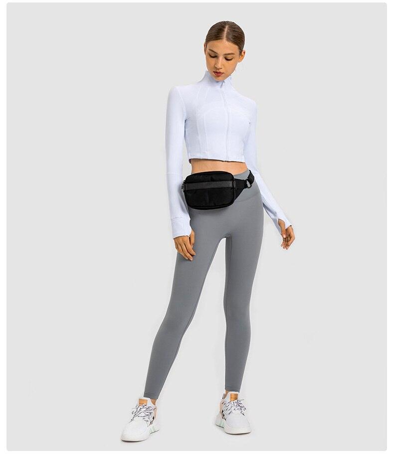 Zipper Running Crop Top