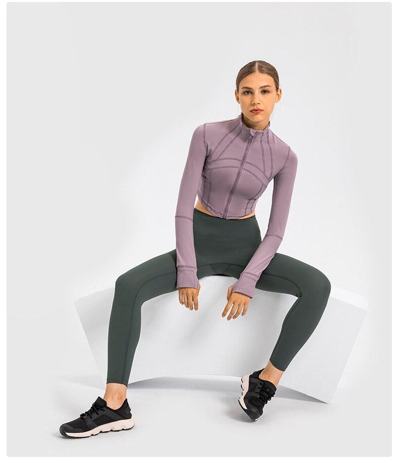 Zipper Running Crop Top