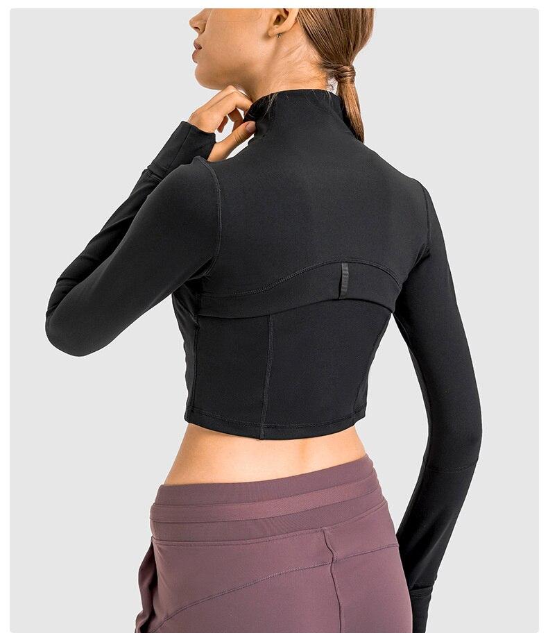 Zipper Running Crop Top