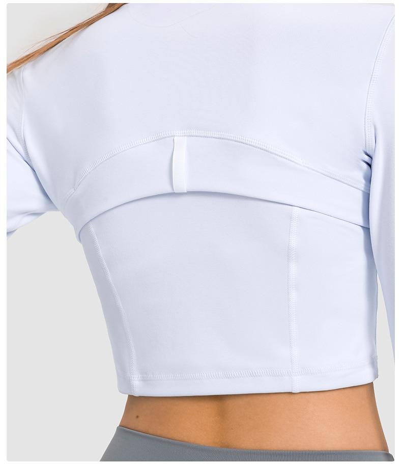 Zipper Running Crop Top