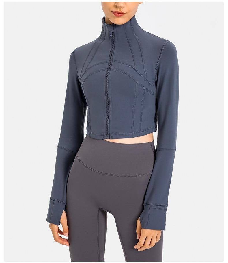 Zipper Running Crop Top