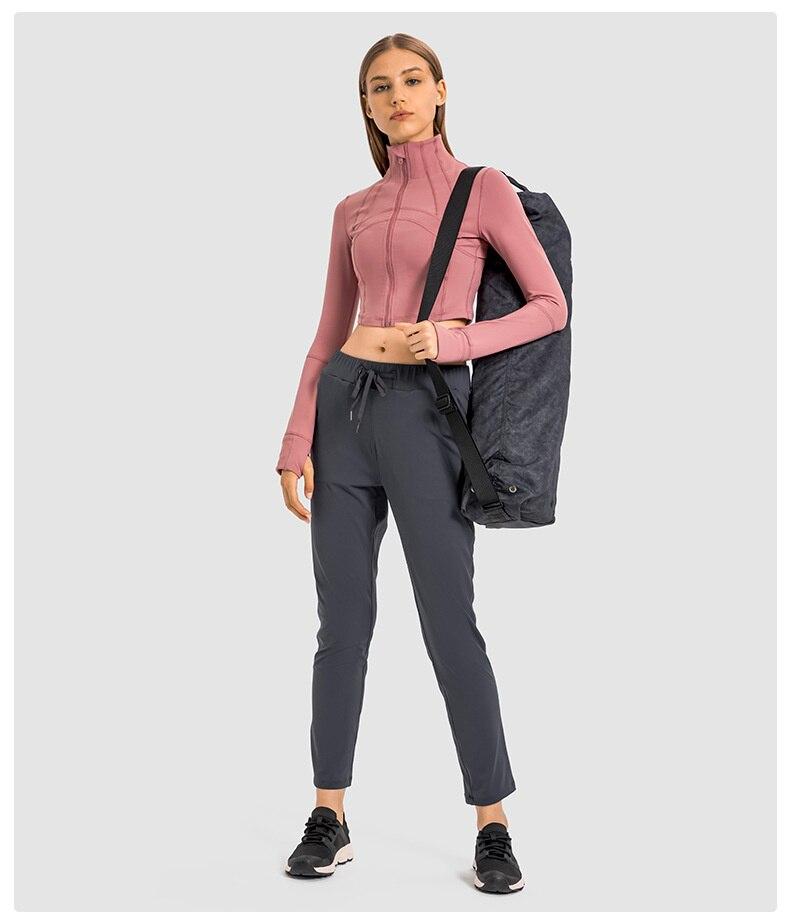 Zipper Running Crop Top