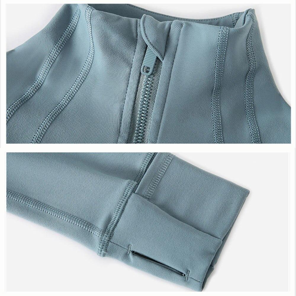 Zipper Running Crop Top