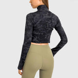 Zipper Running Crop Top